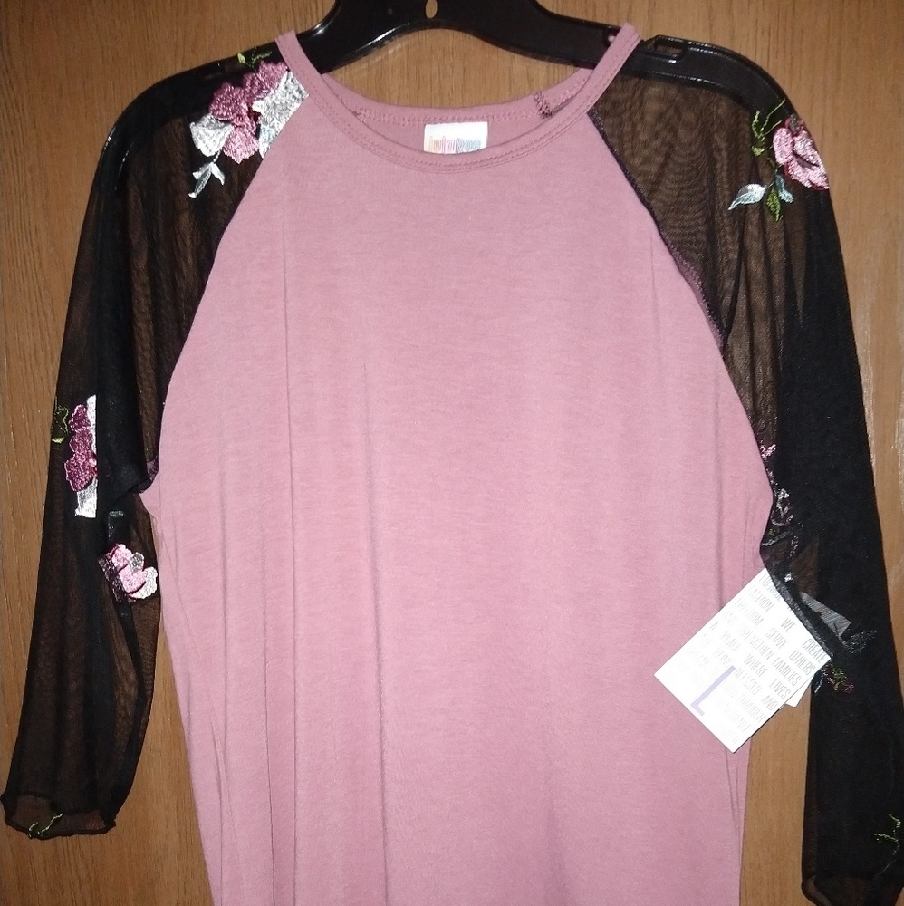 Lularoe L Randy Floral with Mesh **SOLD**